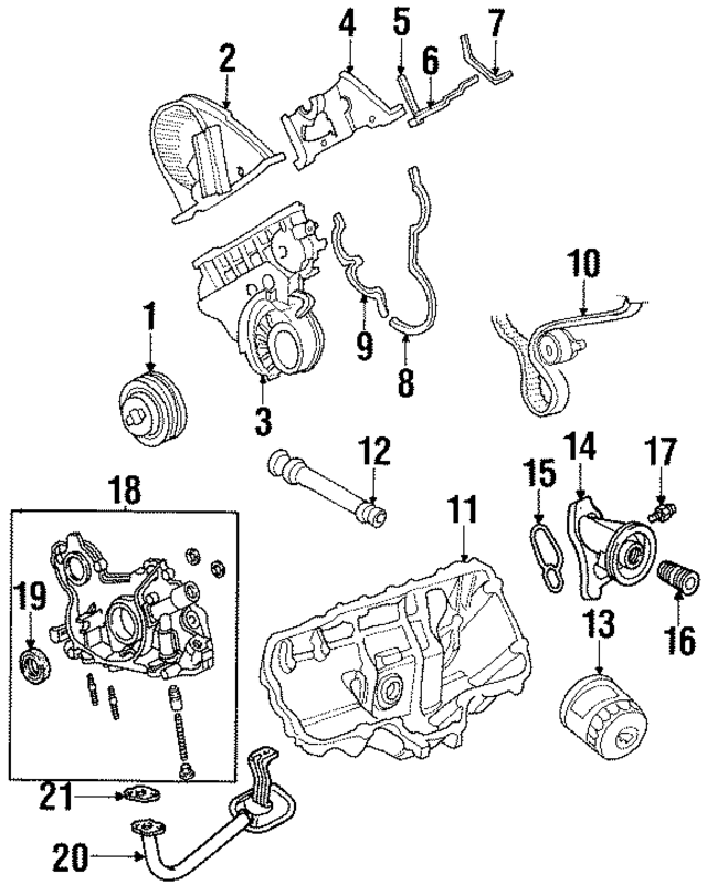 15221P5K004 - Engine: Engine Oil Pump Pickup Tube Gasket for Acura Image