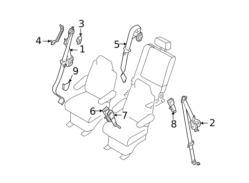 Seat Belt for 2009 INFINITI QX56 #1