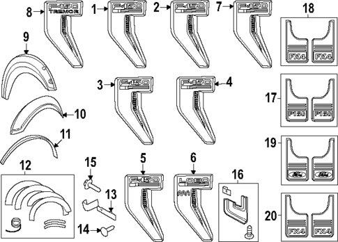 Exterior Trim - Fender for 2022 Ford F-150 #0