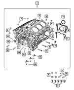 6510082AA - Engine: Pipe Plug, Right Side for Mopar Image