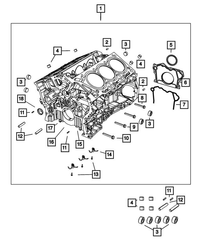 6510082AA - Engine: Pipe Plug, Right Side for Mopar Image