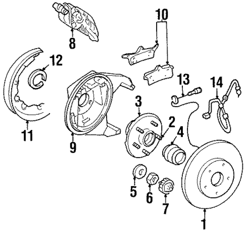 Brake Components for 2000 Chrysler LHS #1