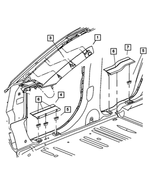 TW27TL2AD - Interior Trim: A Pillar Molding, Left for Mopar Image