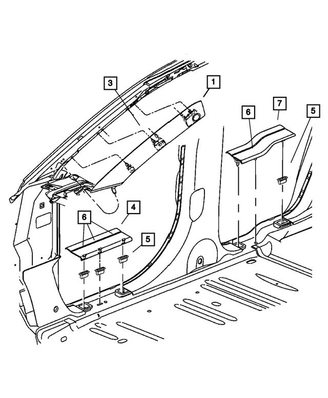 « TW27TL2AD –  : Pied Avant Moulure, Côté Gauche pour Mopar Image »