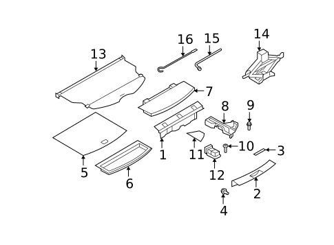 Interior Trim - Rear Body for 2012 Nissan Rogue #0