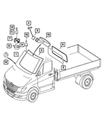 68018758AA - Body Sheet Metal Except Doors: Windshield for Dodge: Sprinter 2500, Sprinter 3500 Image