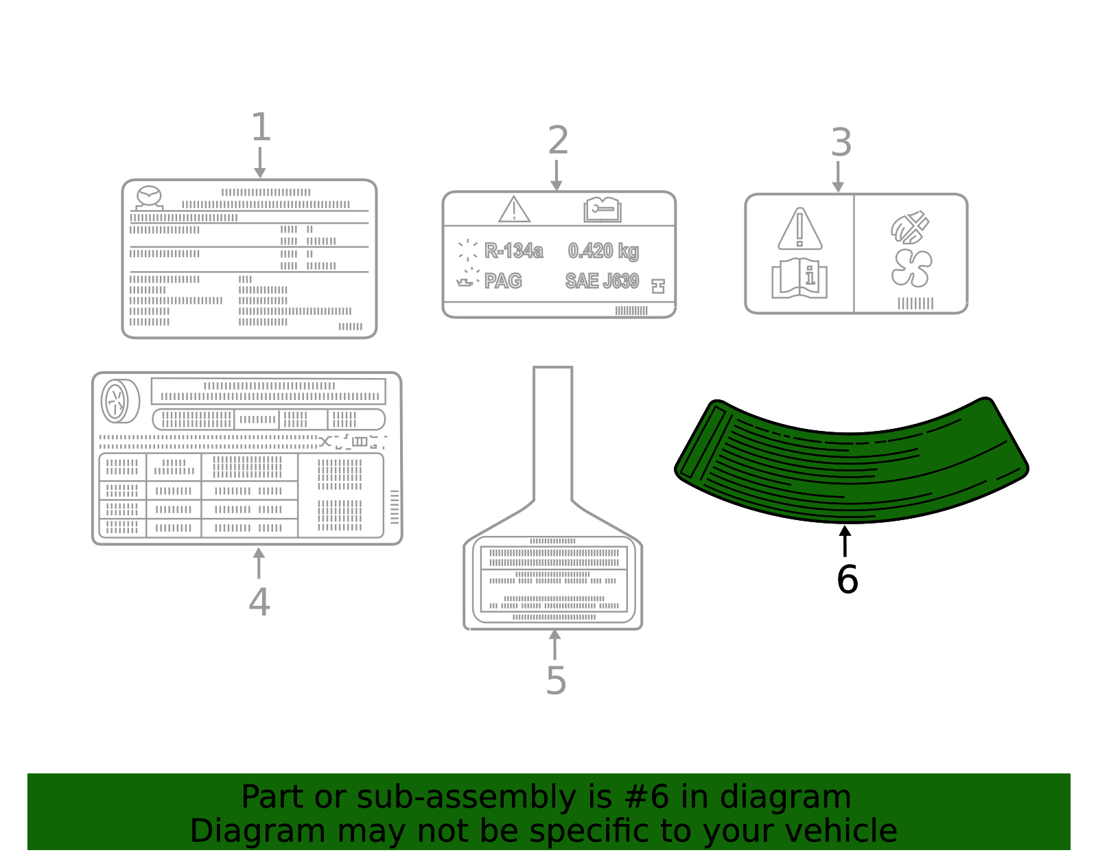 42668-WB001 - Tire Information Label Longo Toyota Parts