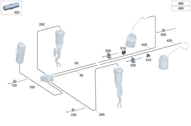 295320830164 - : Compressed-Air Line for Mercedes-Benz Image