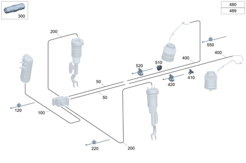 Line Routing with Air Suspension for 2023 Mercedes-Benz GLC300 #0