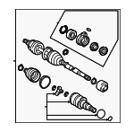 4341002290 - Front Drive Axle: Axle Assembly for Toyota: Corolla Image