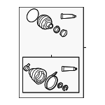 443801080 - Front Drive Axle: Boots for Toyota: Corolla, Matrix Image