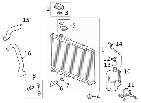 Radiator & Components for 2022 Honda Civic #0