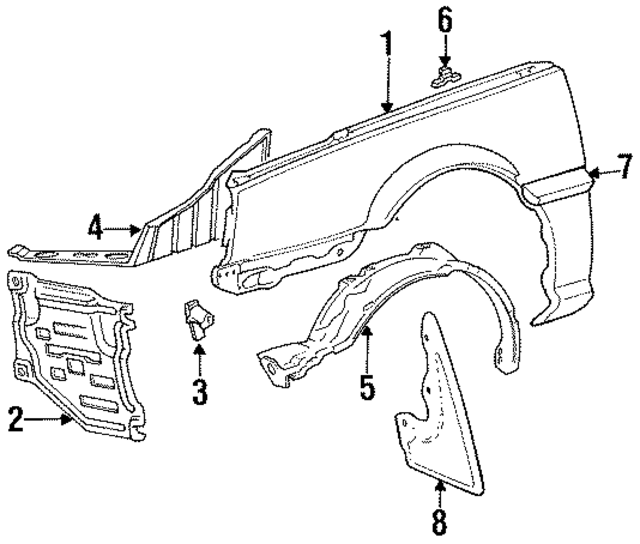MB506191 - Body: Fender for Mopar Image