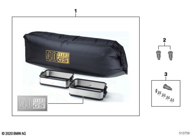 77415A14875 - : Set, Aluminum Case Volume Expansion for BMW-Motorrad Image