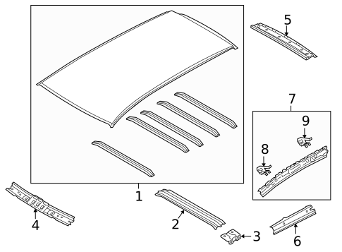 Roof & Components for 2023 Subaru Outback #1