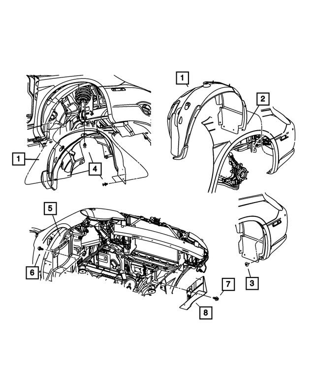 4389813AE - : Fender Shield, Left for Mopar Image