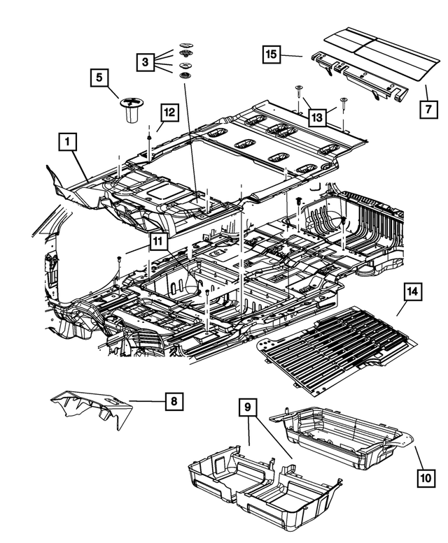 5028732AA - : Footrest Support for Mopar Image