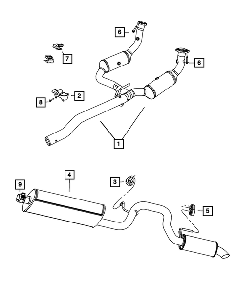 Exhaust System for 2009 Jeep Liberty #0