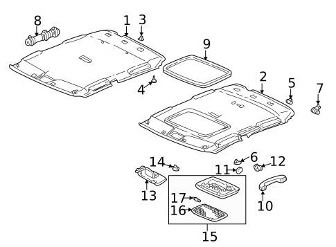 Interior Trim - Quarter Panels for 1999 Honda Accord #2