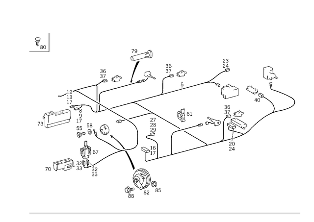 1244407108 - Electrical System: Line for Mercedes-Benz Image image