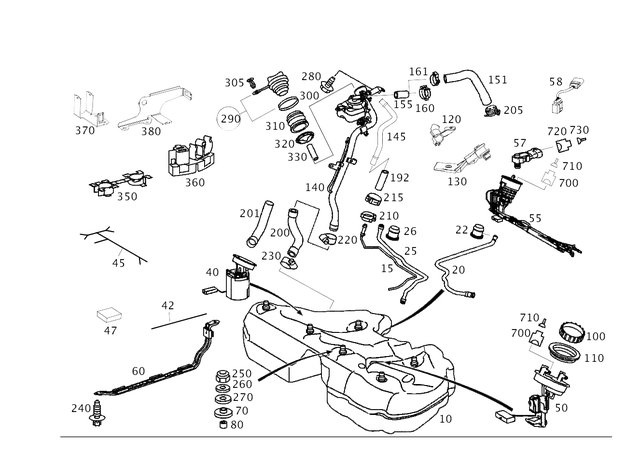 2114702502 - Fuel System: Fuel Tank for Mercedes-Benz: CLS500, CLS55 AMG, CLS550, CLS63 AMG, E320, E500, E55 AMG Image image