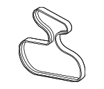 11285A6A939 - Cooling System: Alternator Belt for BMW Image