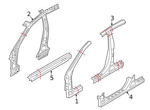 Center Pillar & Rocker for 2014 Kia Cadenza #0
