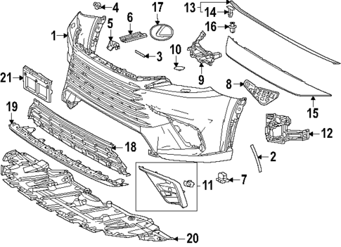 Bumper & Components - Front for 2025 Lexus TX550h+ #0