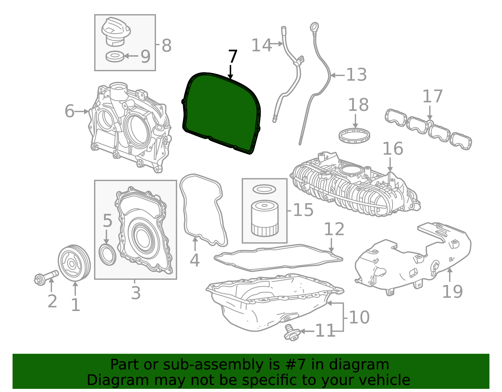 2024-2026 GM Upper Timing Cover Gasket 12695868 GM | GMPartsDirect.com