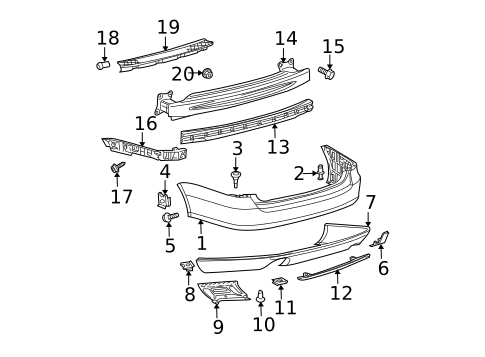 Bumper & Components - Rear for 2009 Volkswagen Jetta #1