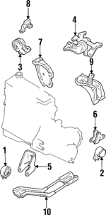 F1CZ6E042D - Engine: Bracket for Ford: Escort | Mercury: Tracer Image