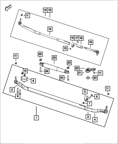 Steering Linkage, and Steering Shock for 2015 Ram 2500 #0