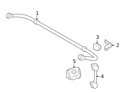 Stabilizer Bar & Components for 2022 Lexus RX450h #1