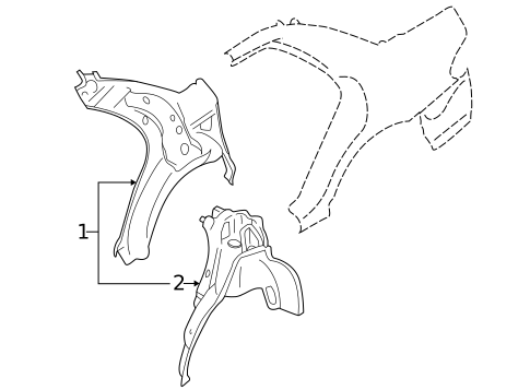 Inner Structure for 1996 Subaru Impreza #2