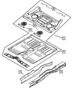 5054928AC - Body Sheet Metal Except Doors: Front Floor Pan for Mopar Image