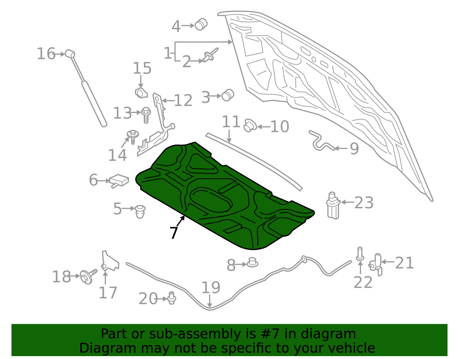 2017-2022 Ford Hood Insulation Pad HC3Z-16738-A | OEM Parts Online