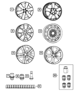 5154061AA - Wheels: Wheel Weight for Chrysler: 200, 300, Town &amp; Country | Dodge: Avenger, Caliber, Challenger, Charger, Charger Daytona, Dart, Durango, Grand Caravan, Journey | Jeep: Compass, Gladiator, Grand Cherokee, Grand Cherokee WK, Liberty, Patriot, Wrangler | Ram: 1500, 1500 Classic, 2500, 3500, C/V Image