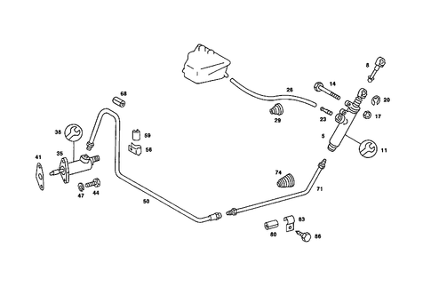 Pedal Assembly Hydraulics for 1984 Mercedes-Benz 190E #2