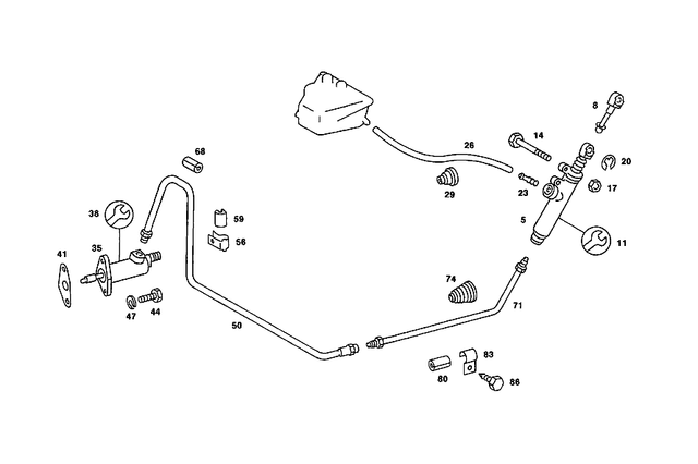304017006026 - Pedal Assembly: Screw for Mercedes-Benz: 190D, 190E, 300E, 300SD, 400SE, 400SEL, 500SEC, 500SEL, 600SEL, C220, C230, C280, C43 AMG, E430, G55 AMG, G550, G63 AMG, ML320, ML430, ML55 AMG, S420, SLK230, SLK320 Image image