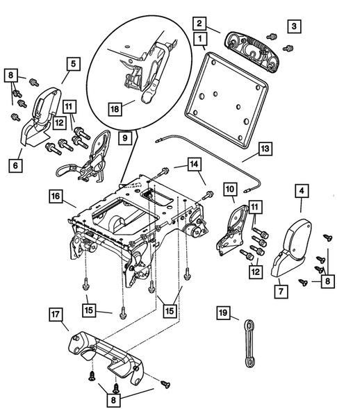 Adjusters, Covers, Shields and Risers for 2001 Dodge Grand Caravan #3