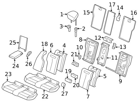 Rear Seat Components for 2016 BMW 435i xDrive Gran Coupe #0