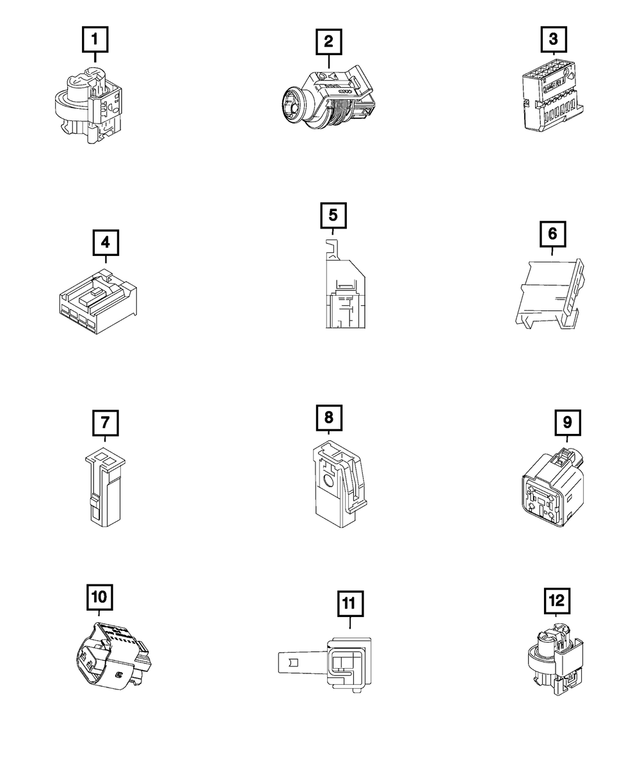 68235748AA - Electrical: Electrical Connector for Fiat: 500L, 500X | Jeep: Renegade | Ram: ProMaster City Image