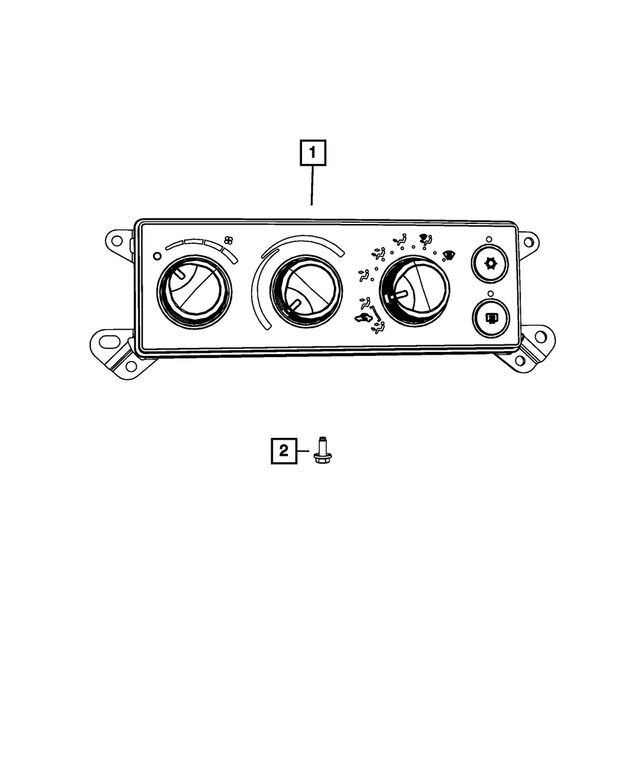 55057077AB - Electrical: A/c And Heater Control for Mopar Image image