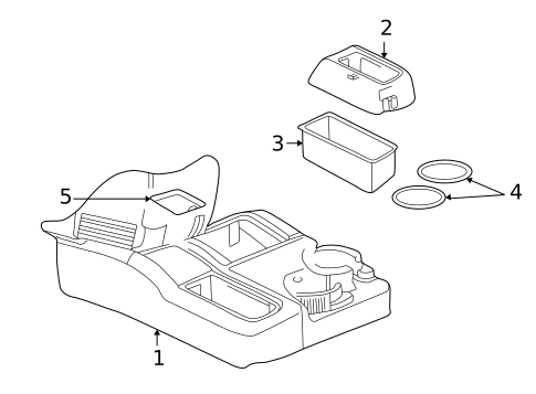 Front Console for 2005 Dodge Ram 1500 #0