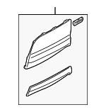 74430S3Y000ZB - Body: Molding Assembly for Honda: Insight Image
