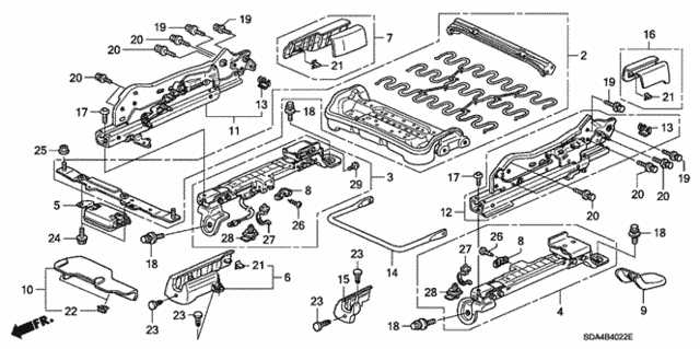Front Seat Components (R.) (Manual Seat) (2) for 2004 Honda Accord #0