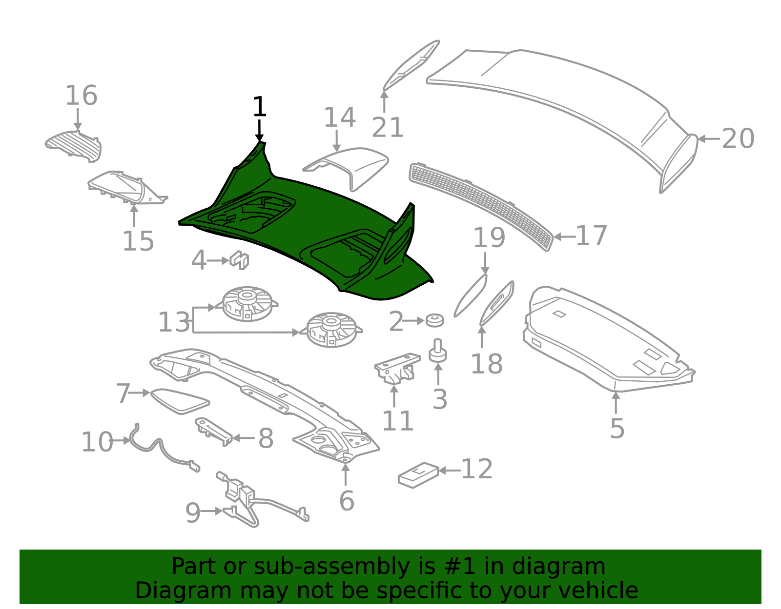 2018-2019 Porsche 911 Lid Assembly 991-512-225-90-G2X | Parts