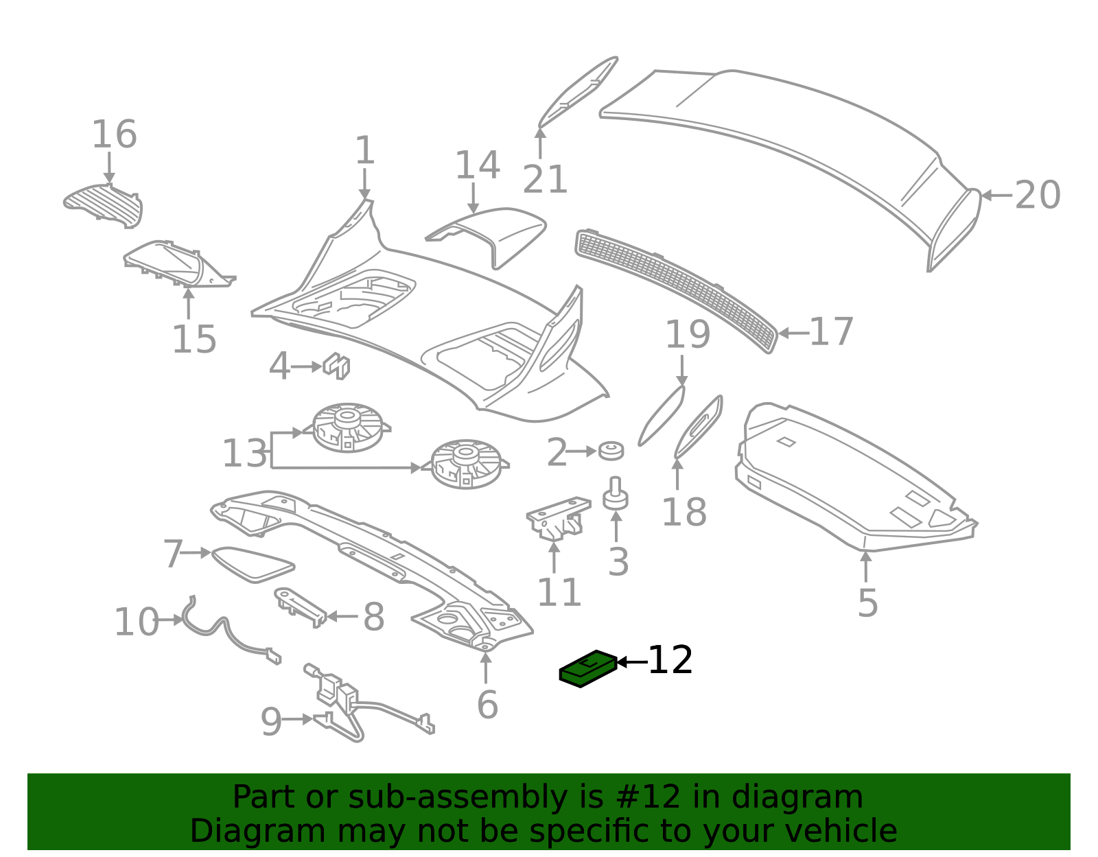 2018-2019 Porsche 911 Hinge Repair Kit 991-512-952-82 | OEM Parts