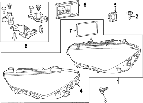Headlamp Components for 2021 Mercedes-Benz CLA45 AMG #0