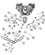 6100932 - Engine 4.7L Eight Cylinder: Hex Bolt for Mopar Image